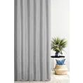 Zasłona szyta na taśmie 5 cm popielata z miękkiej matowej tkaniny szenilowej o naturalnym splocie