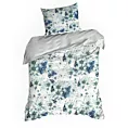 Pościel 140x200 cm bawełniana kolor biały, niebieski z wzorem kwiatowym SPRING 54