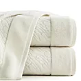 Ręcznik kąpielowy 50x90 cm bawełniany kolor kremowy zdobiony metaliczna nicią 500 g/m2 ROYAL