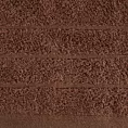Ręcznik kąpielowy 50x90 cm bawełniany kolor brązowy w formie trzech tkanych paseczków 500 g/m2 RENI
