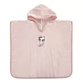 Ponczo kąpielowe dziecięce 60x120 cm bawełniane kolor różowy z aplikacją kotka 310 g/m2 BABY 72 Eurofirany