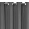 Zasłona grafitowa z gładkiej matowej tkaniny 140x250 cm przelotka - ADARI
