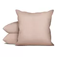 Poszewka szyta ADESSA pudrowo różowa z miękkiej tkaniny o welurowej strukturze