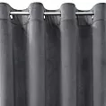 Komplet 2 szt. zasłon grafitowych z welwetowej tkaniny 140x250 cm przelotki - DARLA