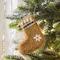 Ozdoba choinkowa GINGER piernikowa skarpeta z filcu