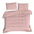 Pościel 220x200 cm gładka z satyny bawełnianej kolor pudrowy róż DINA Diva Line