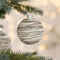 Szklana bombka choinkowa z wzorem strukturalnym w stylu boho