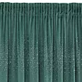 Zasłona welwetowa ciemnoturkusowa z kryształami 140x270 cm taśma - AURORA