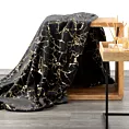 Koc 150x200 cm czarno, złoty z błyszczącym nadrukiem marmurku GLAMO Design 91