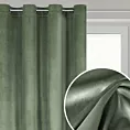 Zasłona oliwkowa z matowego welwetu 140x250 cm przelotka - MELANIE