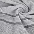 Ręcznik do rąk 30x50 cm bawełniany kolor srebrny w kontrastujące pasy 500 g/m2 DINA