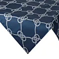 Bieżnik na stół granatowo, biały 85x85 cm wodoodporny GARDEN na taras oraz balkon w stylu marynistycznym