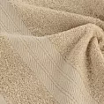 Ręcznik do rąk 30x50 cm bawełniany kolor beżowy z żakardową bordiurą 500 g/m2 KAYA