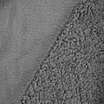 Narzuta dwustronna z przyjemnego futerka i tkaniny barankowej srebrna 170x210 cm NINA Eurofirany Premium