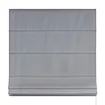 Roleta rzymska jasnoszara z gładkiej tkaniny typu dimout