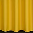 Zasłona szyta na taśmie 5 cm żółta z gładkiej tkaniny zaciemniającej typu dimout wykończona obciążnikiem