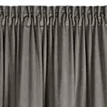 Zasłona popielata z matowego welwetu 140x300 cm taśma - MILO