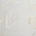 Zasłona welwetowa biało, złocista zdobiona marmurkiem 140x270 cm taśma - MOLLY