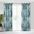 Zasłona welwetowa turkusowa z efektem błyszczącej przecierki 140x250 cm przelotka - MALIA