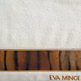 Ręcznik do rąk 30x50 cm bawełniany kolor kremowy,czarny z designerską bordiurą 500 g/m2 EVA 23 Eva Minge