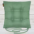 Poduszka na krzesło dwustronna 40 x 40 x 8 cm welurowa miętowa ADORE