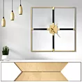 Dekoracyjny zegar ścienny z metalu w stylu nowoczesnym, kwadratowy