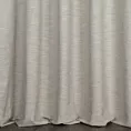 Zasłona szyta na flexach szarobeżowa z tkaniny z dodatkiem lnu, z melanżowym splotem ekologiczna