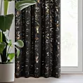 Zasłona welwetowa czarna zdobiona lśniącym marmurkiem 140x270 taśma - DORI