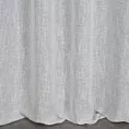 Zasłona biało, srebrna z widocznym splotem 140x250 cm przelotka - AGNES