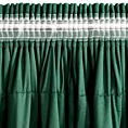 Zasłona welwetowa ciemnozielona zdobiona falbanami 140x270 cm taśma - AURA