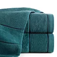 Ręcznik kąpielowy 70x140 cm bawełniany kolor ciemnoturkusowy z welurową bordiurą 500 g/m2 EMMA