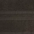 Ręcznik kąpielowy 70x140 cm bawełniany kolor brązowy z welwetową bordiurą w pasy 500 g/m2 PORTO