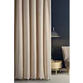 Zasłona szyta na flexach VISCAYA jasnobeżowa z melanżowej i miłej w dotyku tkaniny Italissima