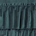Zasłona welwetowa morska zdobiona falbanami 140x250 przelotka - CHARLOTTE 1