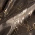 Poszewka szyta ciemnobrązowo złocista z tkaniny welwetowej ze złotym marmurkowym nadrukiem