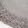 Podkładka okrągła na stół szara średnica 38 cm BOHO 11 pleciona z ozdobnym brzegiem