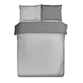 Pościel 160x200 cm gładka z satyny bawełnianej kolor jasnoszary, stalowy DINA Diva Line