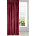 Zasłona bordowa z ekskluzywnego aksamitnego welwetu 290 g/m2 140x270 cm taśma - RIA - Diva Line
