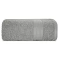 Ręcznik kąpielowy 50x90 cm bawełniany kolor srebrny z żakardową bordiurą 500 g/m2 KAYA