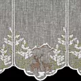 Tkanina firanowa zazdrostka zdobiona świątecznym zimowym haftem z Jelonkami