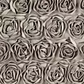 Zasłona beżowa z welwetu zdobiona aplikacją 3D róż 140x250 cm przelotka - ROSES Eva Minge