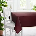 Obrus szyty bordowy z jednokolorowej gładkiej tkaniny
