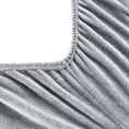 Prześcieradło polarowe z gumką 220x200 cm kolor srebrny 250 g/m2 FLANO