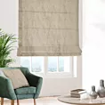 Roleta rzymska beżowa z tkaniny szenilowej z efektem przecierki