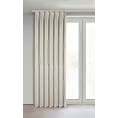Zasłona beżowa o płóciennym splocie z efektem melanżu 80x270 cm (wymiar podany na gotowo) system flex - JULA