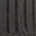 Zasłona szyta na taśmie 5 cm grafitowa z miękkiej matowej tkaniny szenilowej o naturalnym splocie