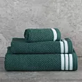 Ręcznik kąpielowy 50x90 cm bawełniany kolor ciemnozielony w pasy 500 g/m2 MADLEN