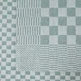 Komplet ściereczek kuchennych 2szt 50x70 cm bawełniany kolor zielony zdobionych motywem szachownicy 200 g/m2 MAURO