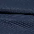 Zestaw narzuta i poszewka granatowa 200x220 cm z geometrycznym wzorem wykonana techniką hot press BONI Design 91