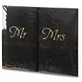 Zestaw ręczników bawełnianych na prezent 2 szt 50x90 cm kolor czarny z haftem MRS&MR